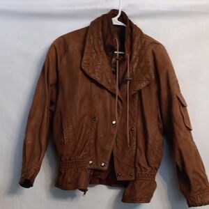 Wilsons Leather Quilted Brown Jacket
